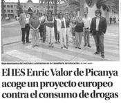 El IES Enric Valor acoge un proyecto europeo sobre prevención del consumo de drogas