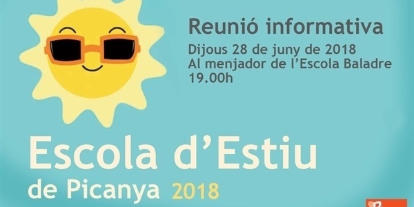 Reunió informativa sobre l'Escola d'Estiu 2018